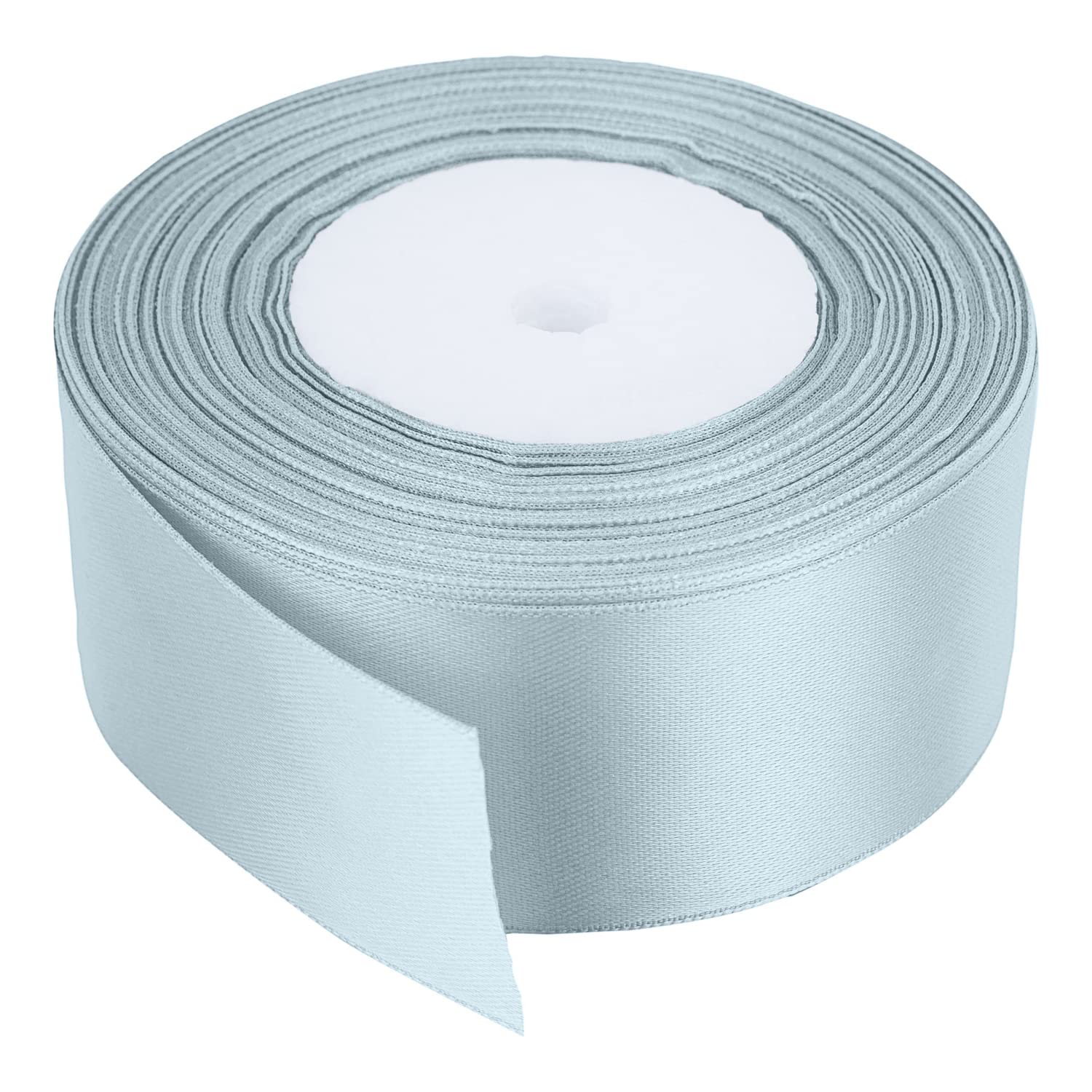 Trimming Shop Blue Vapour Ribbon Roll - 40mm x 25 Metres - Double Sided Satin Brightly Coloured - 100% Polyester - for Gift Wrapping, Decorating, Arts and Craft - Machine Washable โ image 1