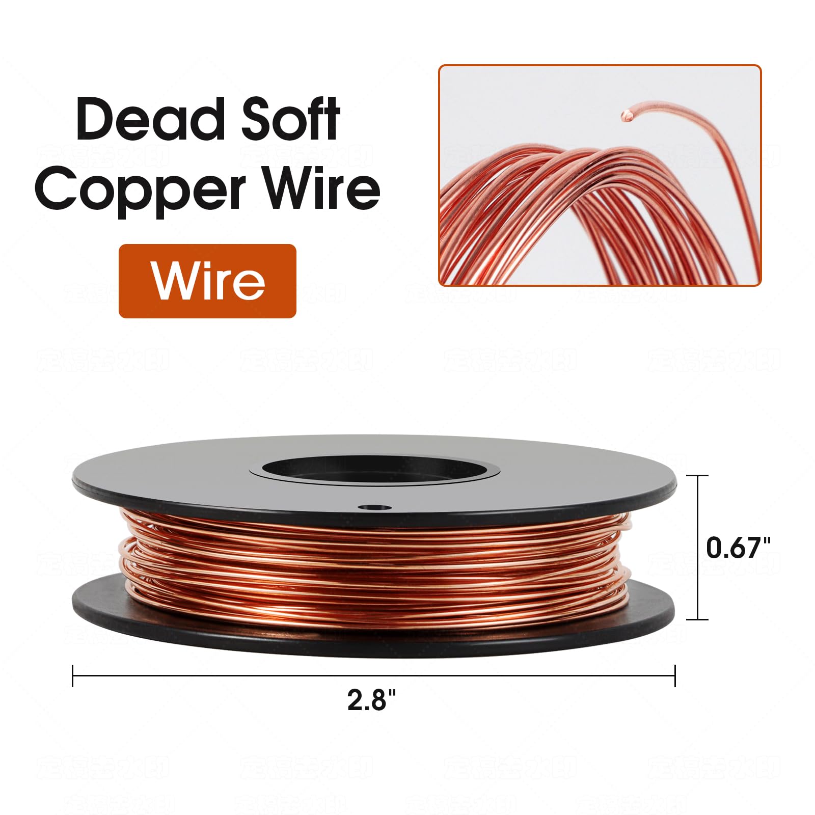 Snapklik.com : 20 Gauge/0.8 105 Feet 5 Oz 99.9% Dead Soft Copper Wire ...