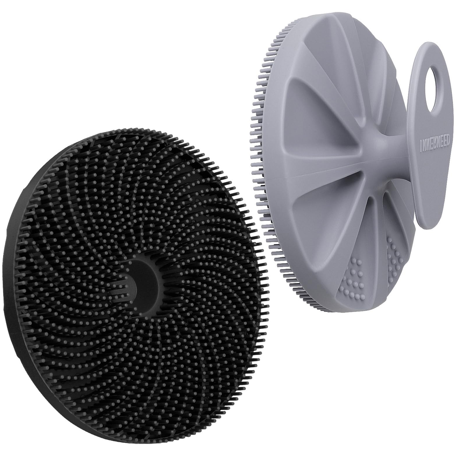 INNERNEED® More Hygienic Silicone Body Scrubber Exfoliating & Massaging Shower Brush, Bathing Tool, for All Skin Types, Lathers Well, Longer Service