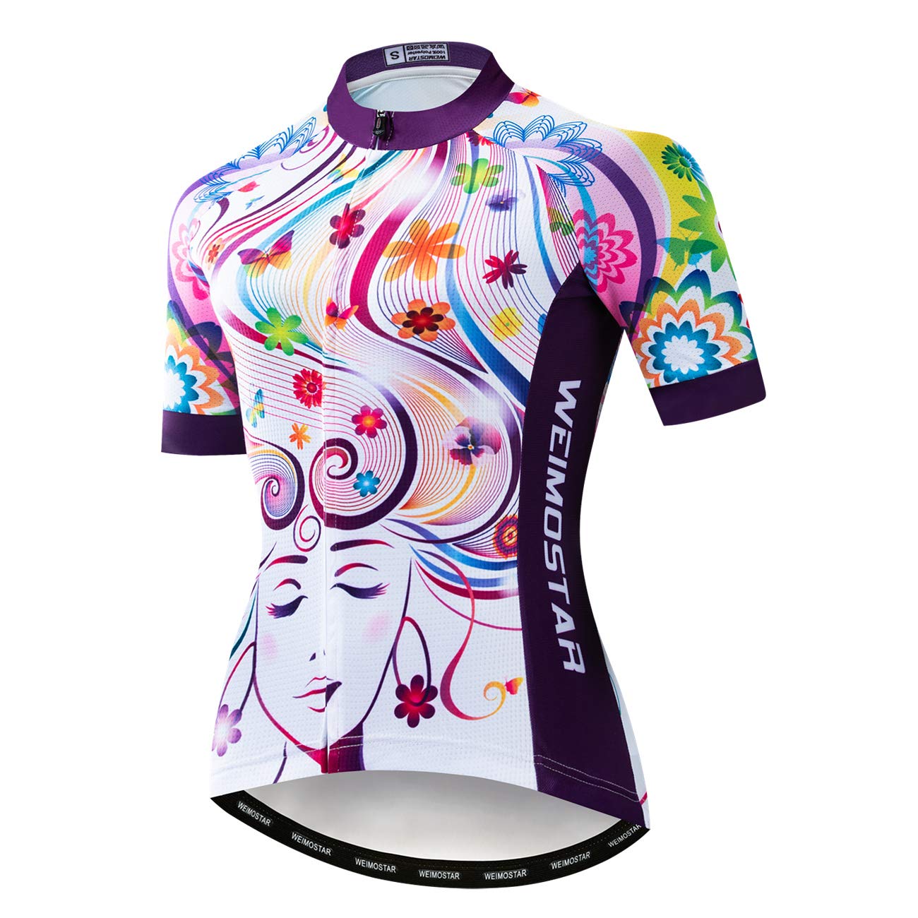 weimostar Fahrrad-Trikot für Damen, Mountainbike-Kleidung, Sommer-Rad-Top, kurzärmlig, MTB-Jersey, schnelltrocknend