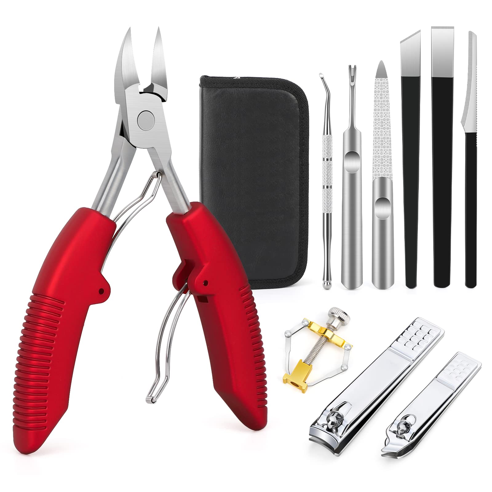 Segbeauty 10pcs Ingrown Toenail Tool Nail Clippers Pedicure Knife Set Ingrown Toenail Removal Kit High Manganese Steel Ingrown
