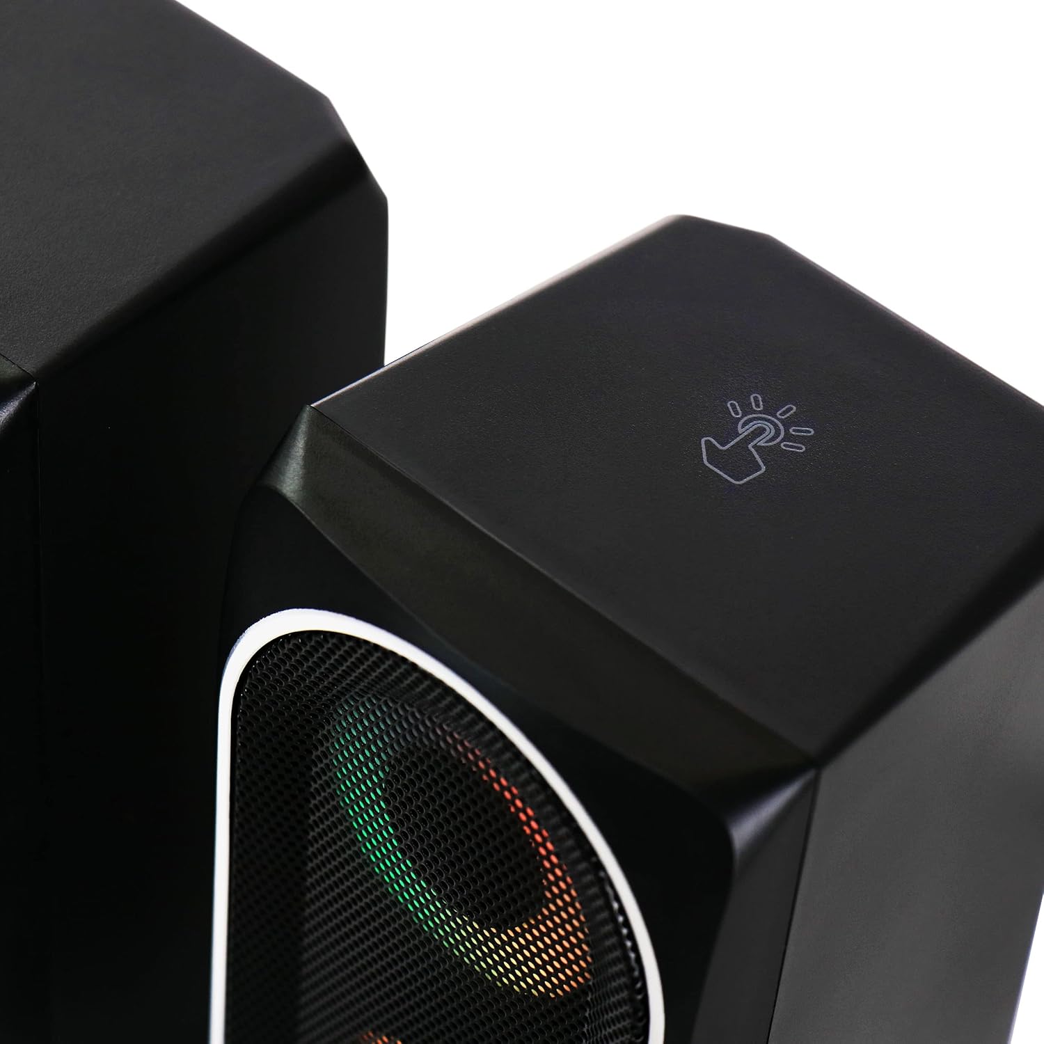 beFree Sound 2.0 Computer Gaming Speakers with LED RGB Lights, Black