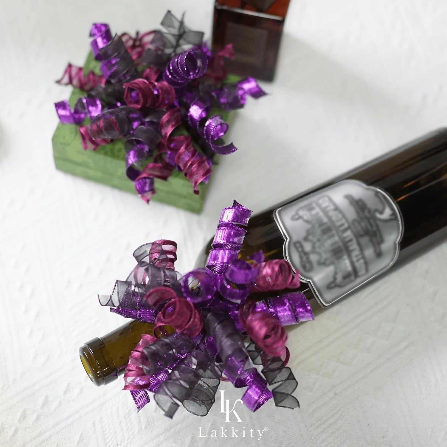 12 Counts Curly Ribbon Bows for Gift Wrapping, Self Adhesive Purple Burst Gift Mulberry Bows for Presents, Christmas, Birthday, Wedding, Holiday Party Favors, Thanksgiving, Wine Bottle Valentine’s - Image 6