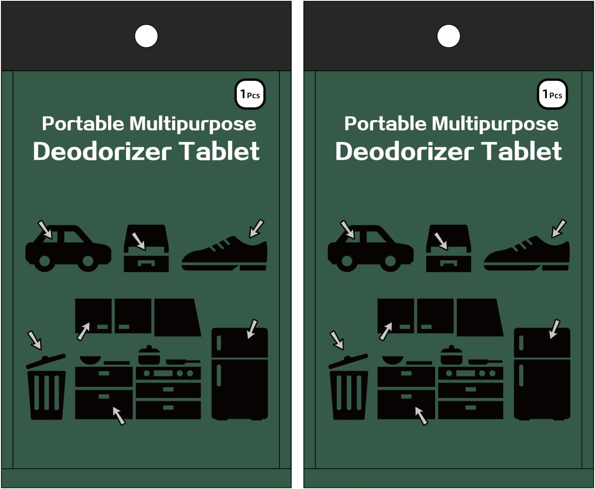 2 Pack Multipurpose Deodorizer Tablet, Micro Copper