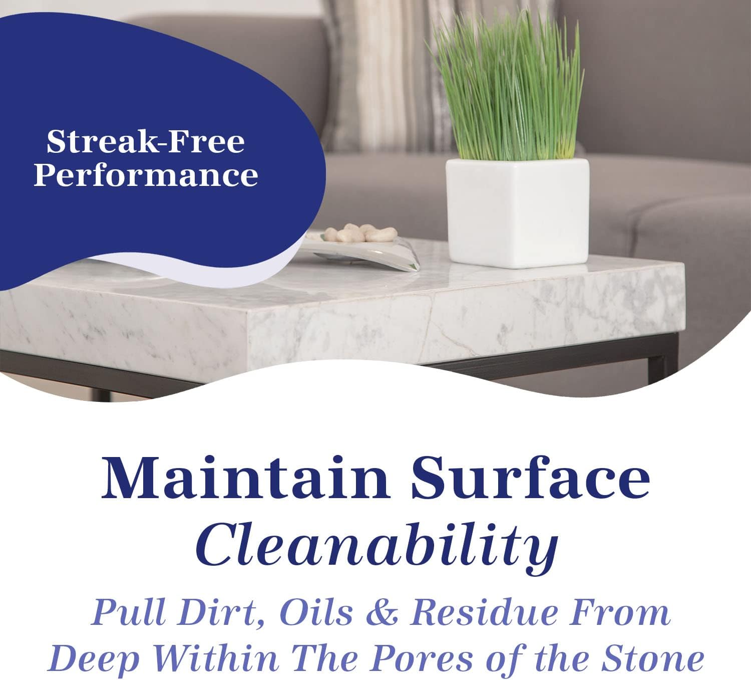 Marblelife Granite & Quartz Cleaner, Safe & Powerful Granite Countertop Cleaner, Oil & Wax Free Quartz Countertop, Effective Stone Care & Cleaning, Ready-To-Use Refill Gallon