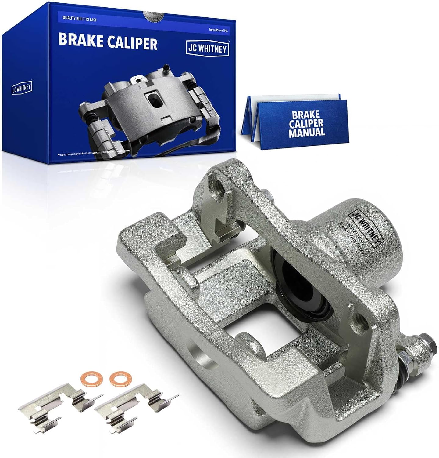 JC Whitney JFBAJCWBC00389 Rear Left Brake Caliper Assembly with Bracket - Compatible with Cadillac ATS 2013-2019, CTS 2014-2019