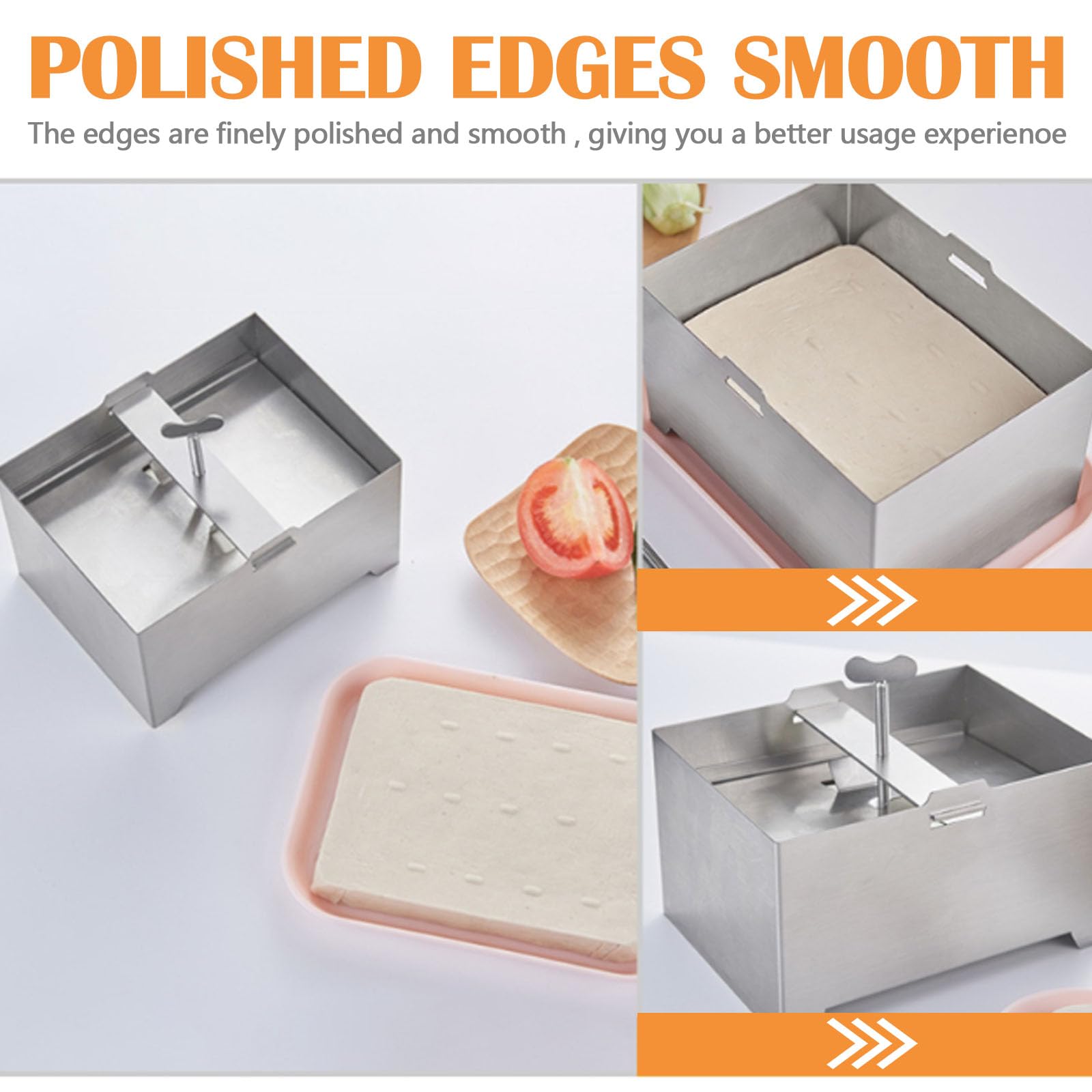 Aisny Tofu Press, Materiali per Tofu Pressa in Acciaio Inossidabile in Kit per Tofu per Uso Alimentare con Piastra e Garza Stampo per Pressa per Tofu per Cucina Produzione di Tofu, 16 x 12 x 9 cm