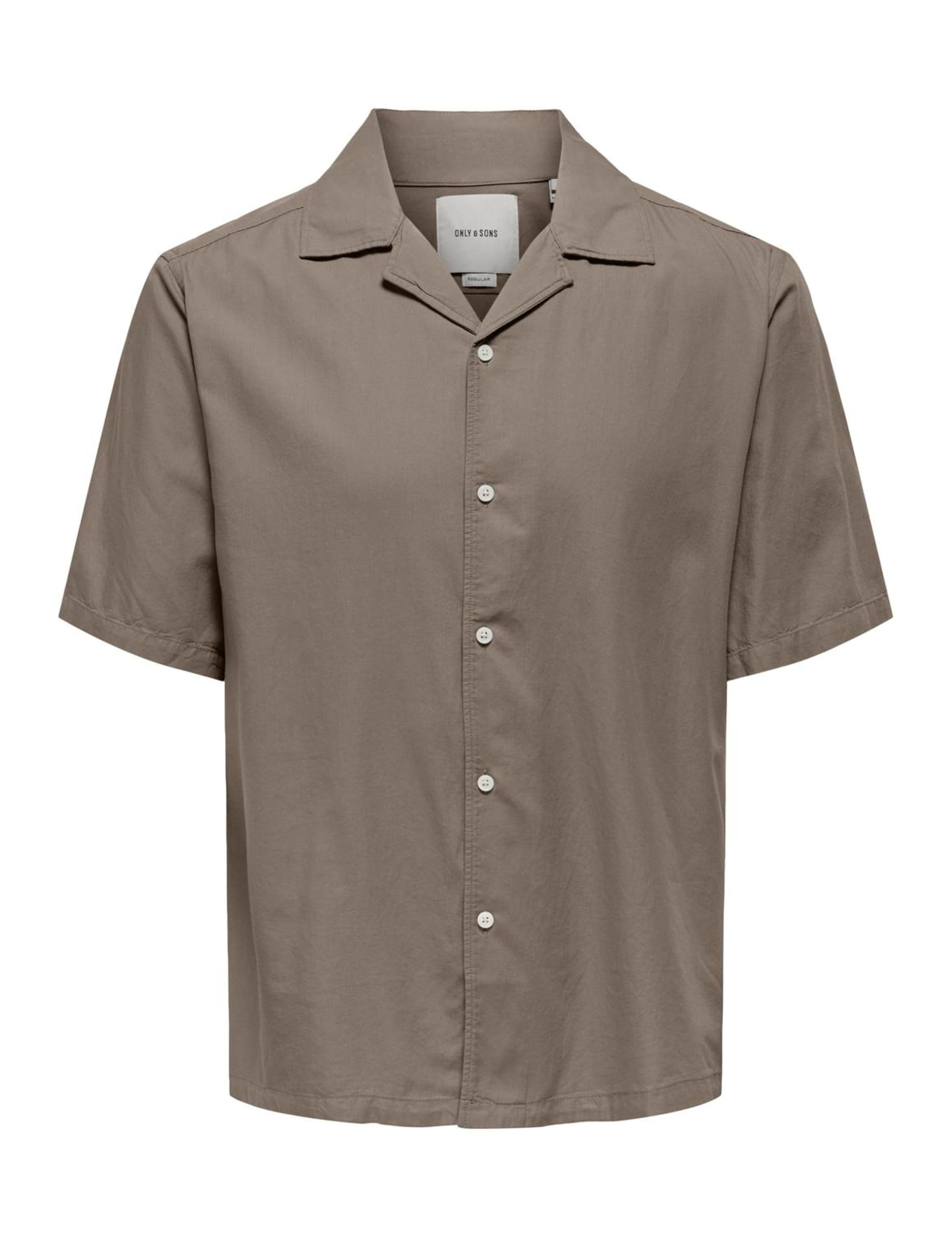ONLY & SONS Onsdilem Reg 0300 Ss Resort Shirt, Fossil, L