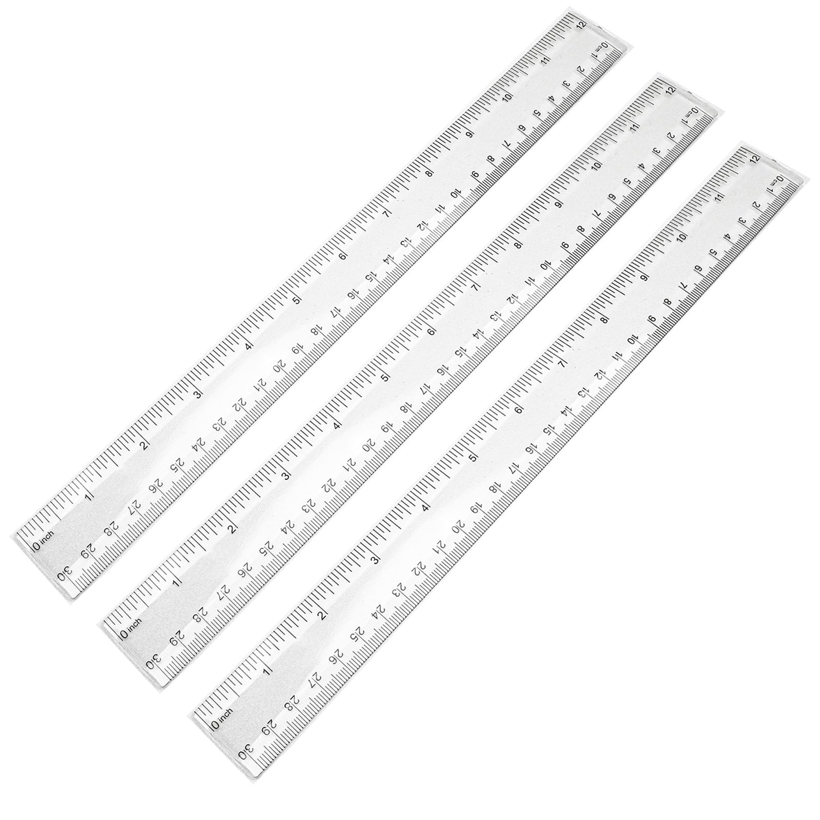 Transparent 1mm Ruler Ruler For School Color Transparent Ruler Plastic Rulers - Ruler 12 Inch ...