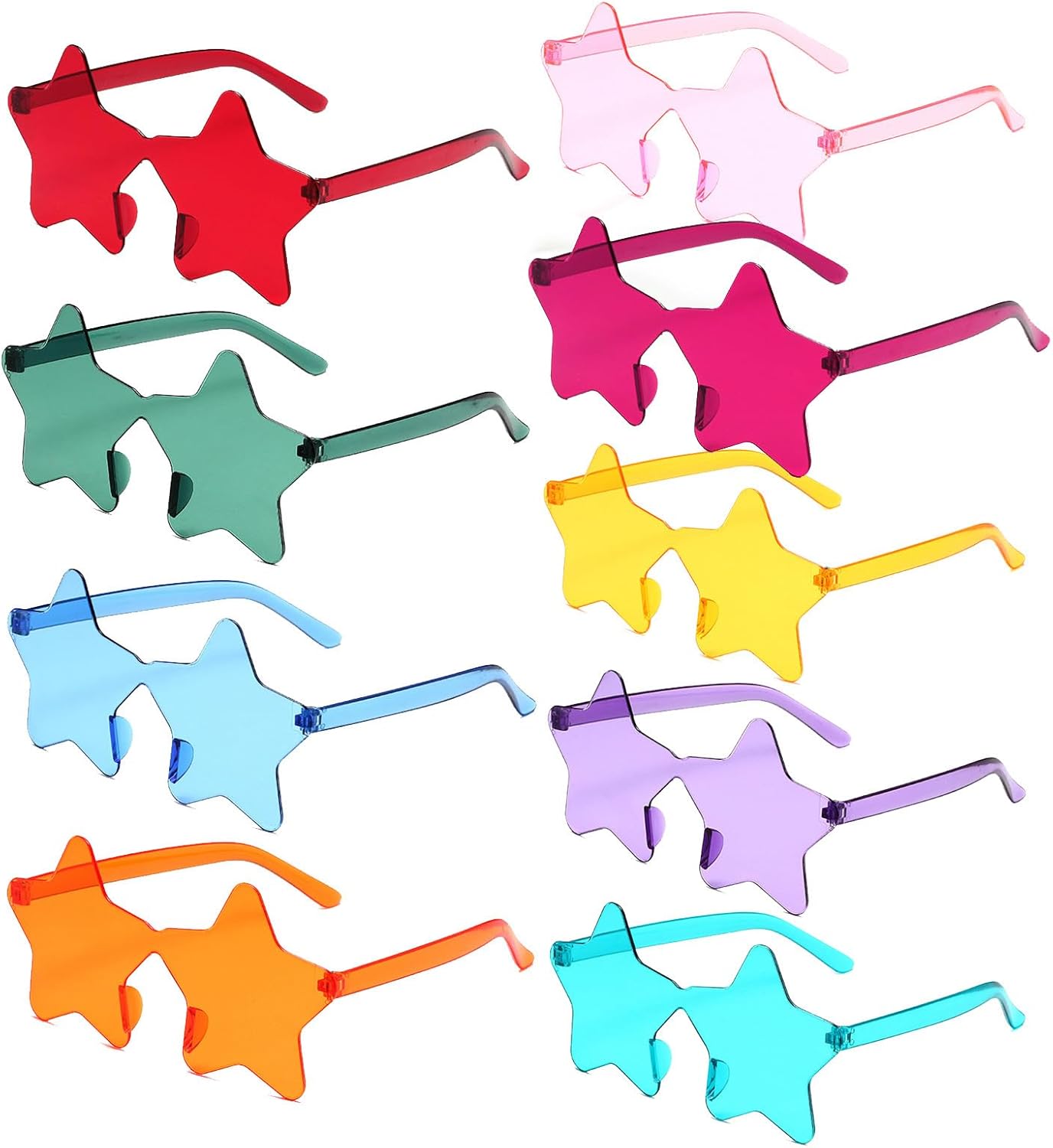 9 Pack Star Sunglasses, Colorful...