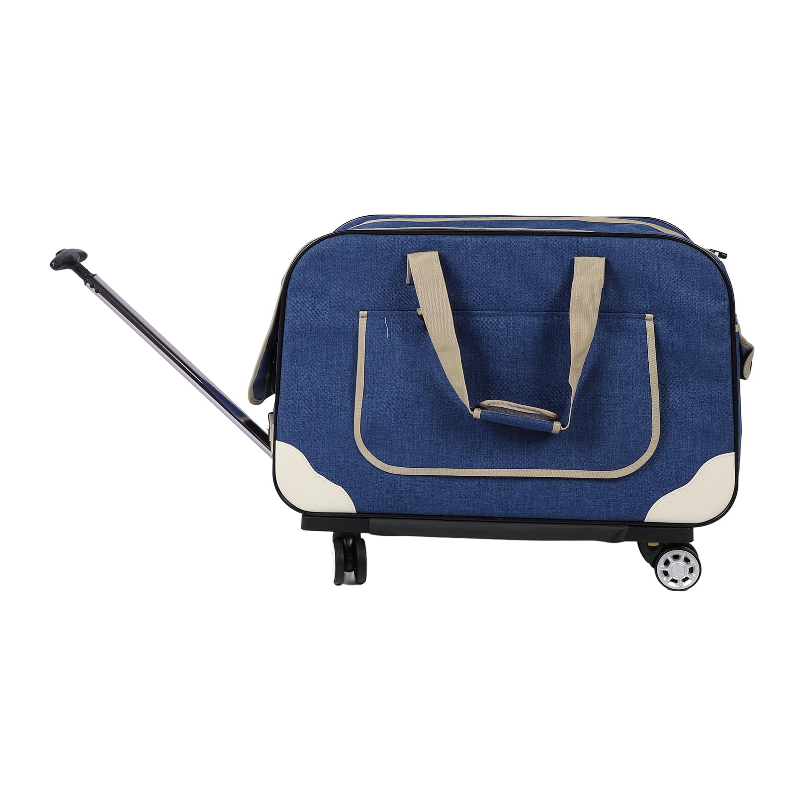 Transporteur pour Animaux Roulant pour Chat Stressé avec Roues Amovibles