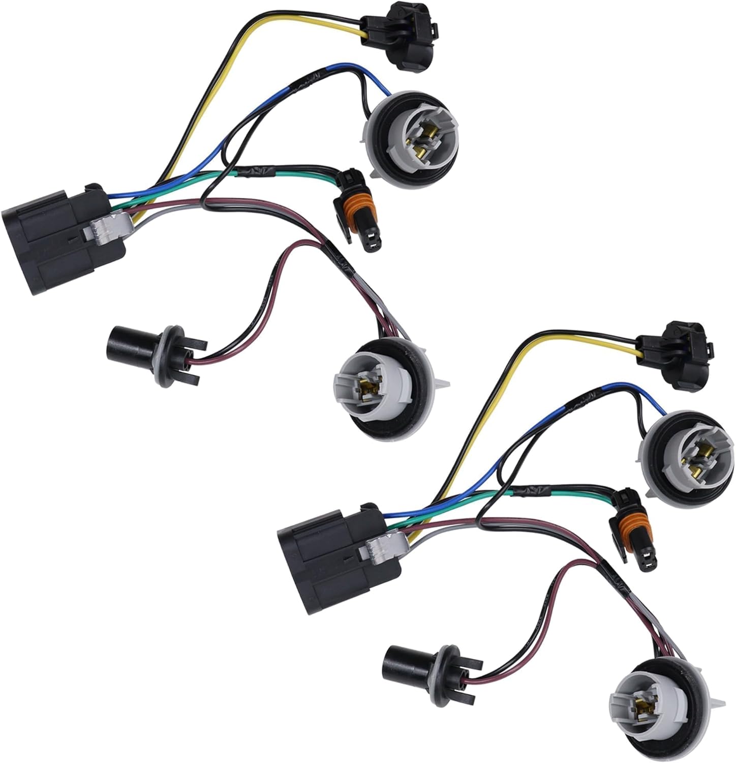 2pcs Headlight Headlamp Wiring Harness Compatible with 2007-2014 Chevy Tahoe Suburban Avalanche Compatible with GM SUV Replace 15950809 15782377