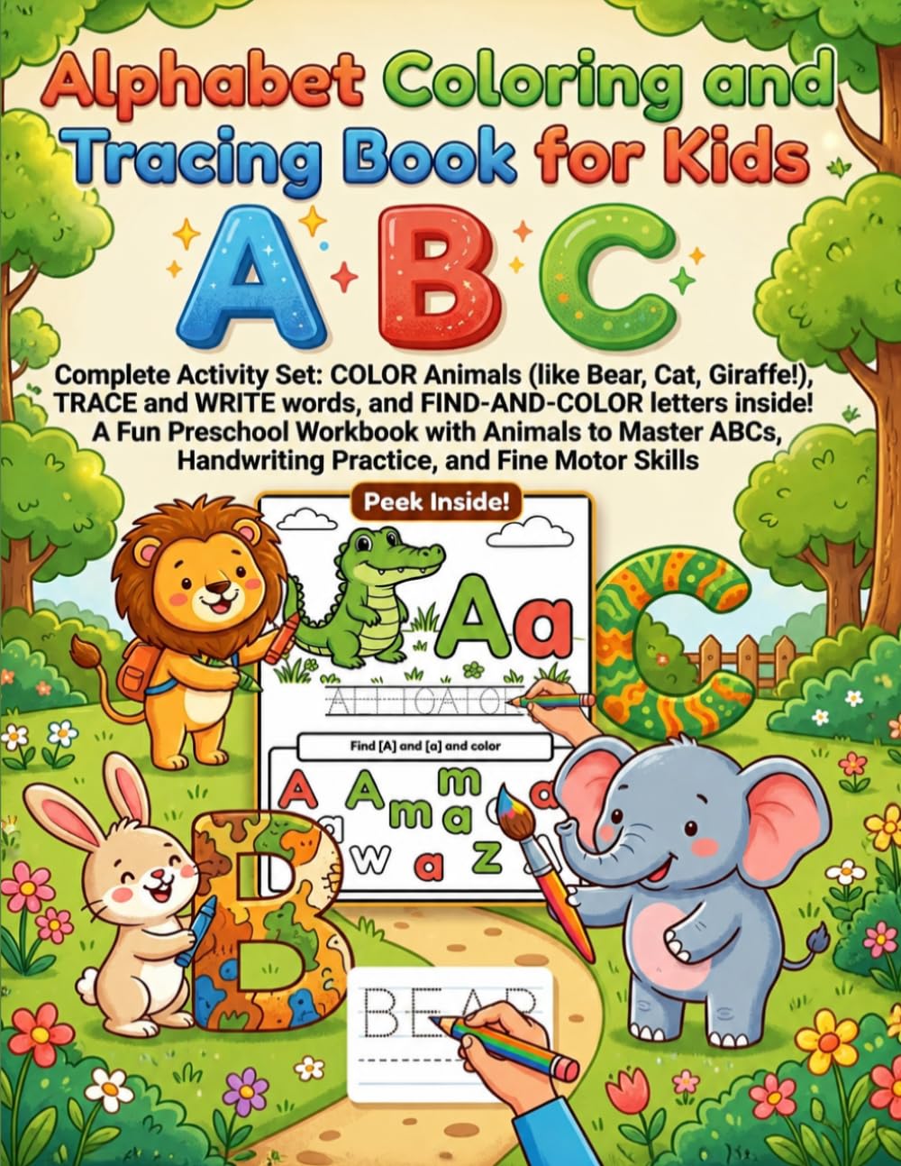 Alphabet Coloring and Tracing Book for Kids: An All-in-One Alphabet Workbook: Tracing, Coloring, and Letter Recognition for Preschoolers and Kindergarteners.