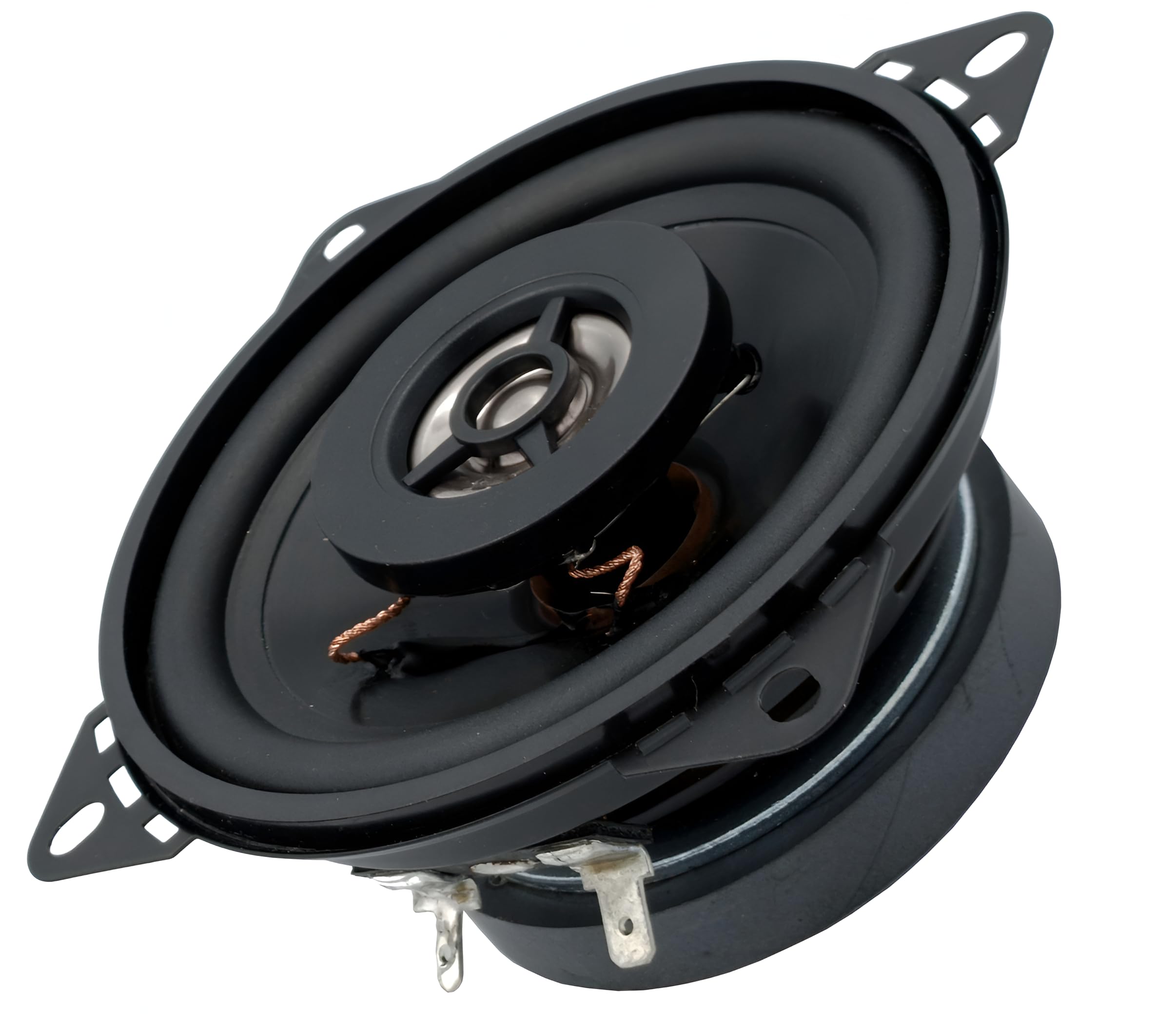 Sound-way Kit Installazione Altoparlanti 2 Vie Casse Autoradio 10 cm 100 Watts compatibile con Fiat 500 Cinquecento / 600 Seicento/Fiat punto 2 serie posteriori