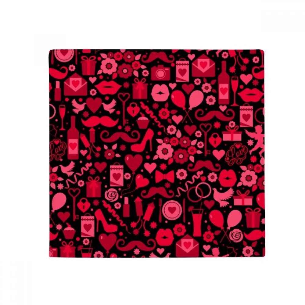 Tapis de cuisine décoratif cadeau de Saint-Valentin romantique motif coeurs et lèvres