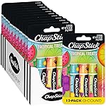 ChapStick Lip Care, Tropical Treats Collection (36 Sticks) - Electric Tangerine, Fizzy Grape & Zingy Watermelon, Bulk Lip Balm, 0.15 Oz Ea