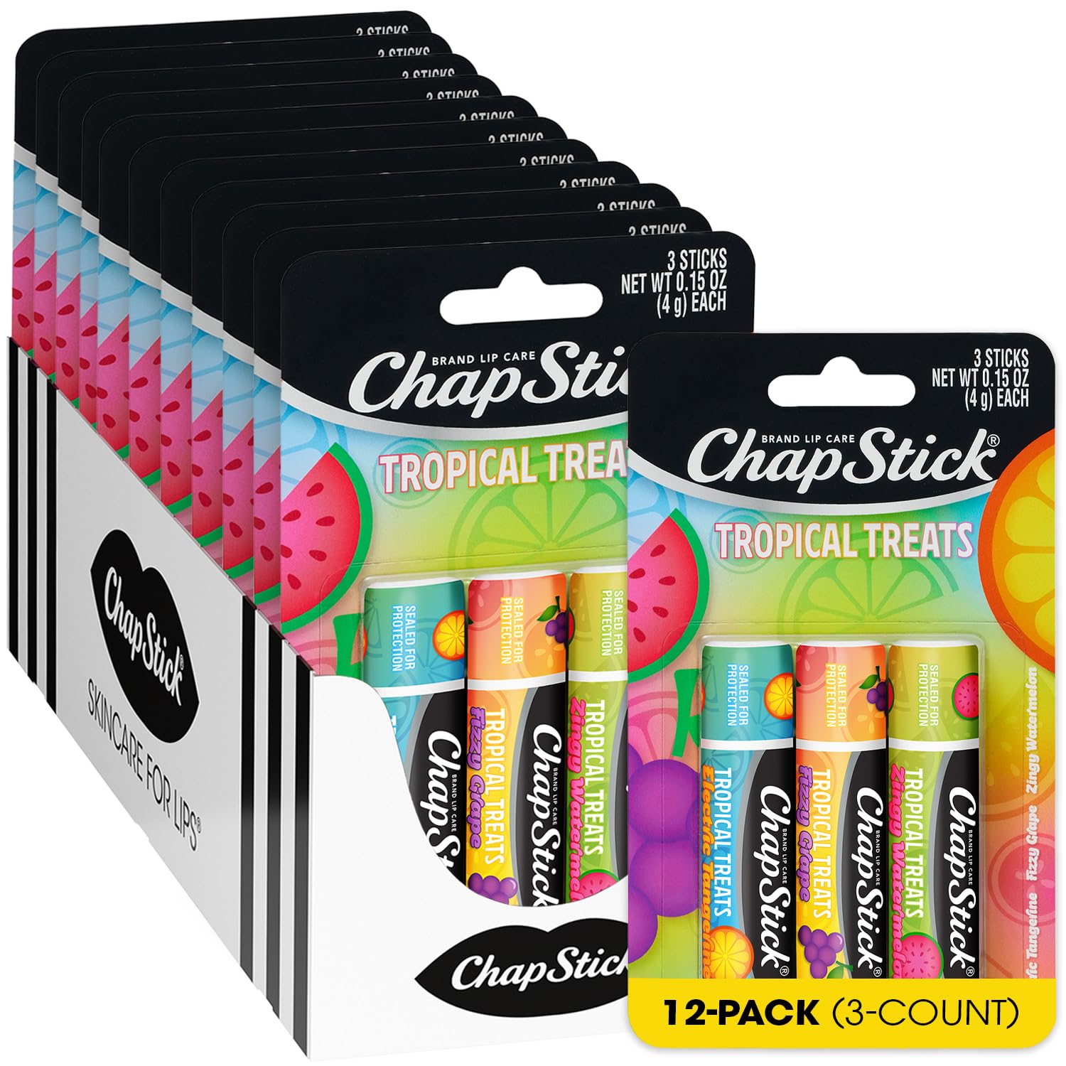 Amazon.com : ChapStick Lip Care, Tropical Treats Collection (36