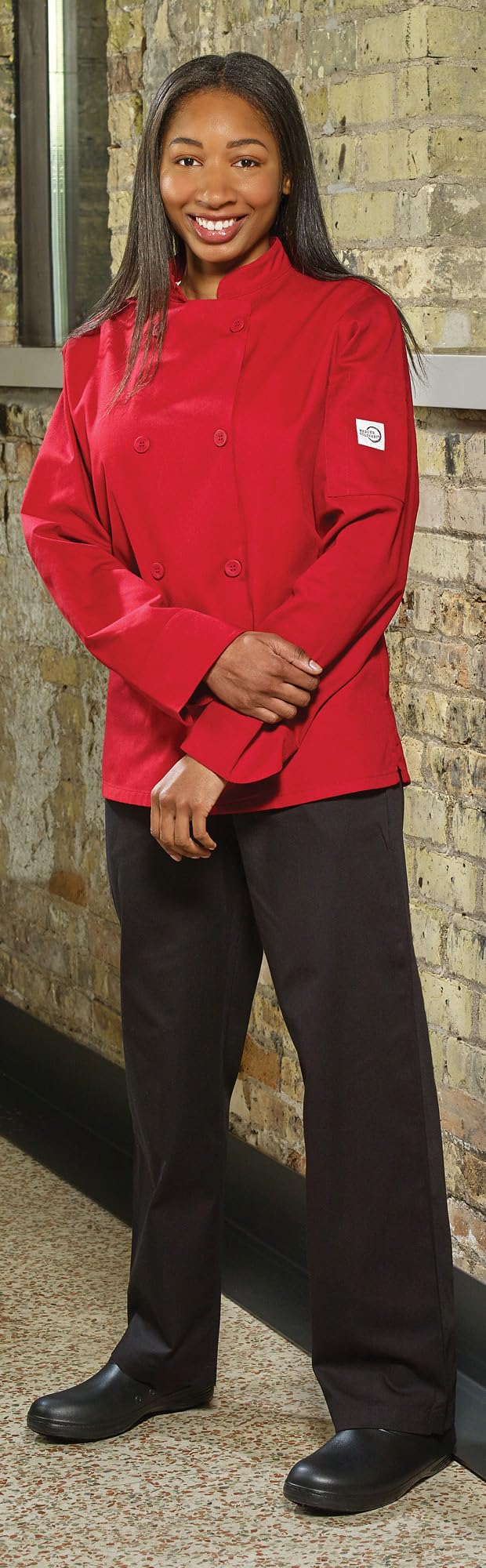Mercer Culinary Millennia Damen Kochjacke mit traditionellem Knopf