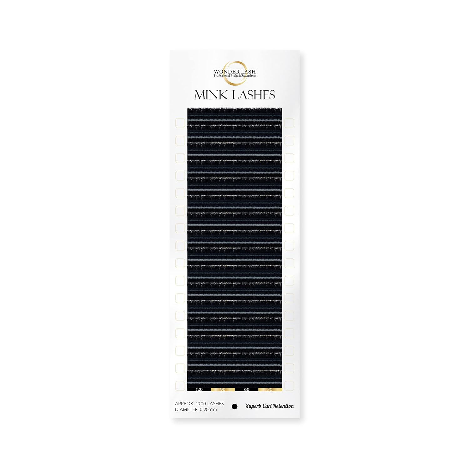 WonderLash Premium Faux Mink D Curl 0.15 0.20 0.25 Diameter Individual Eyelash Extensions Semi Permanent Eye Lashes 0.20 D 14mm Black
