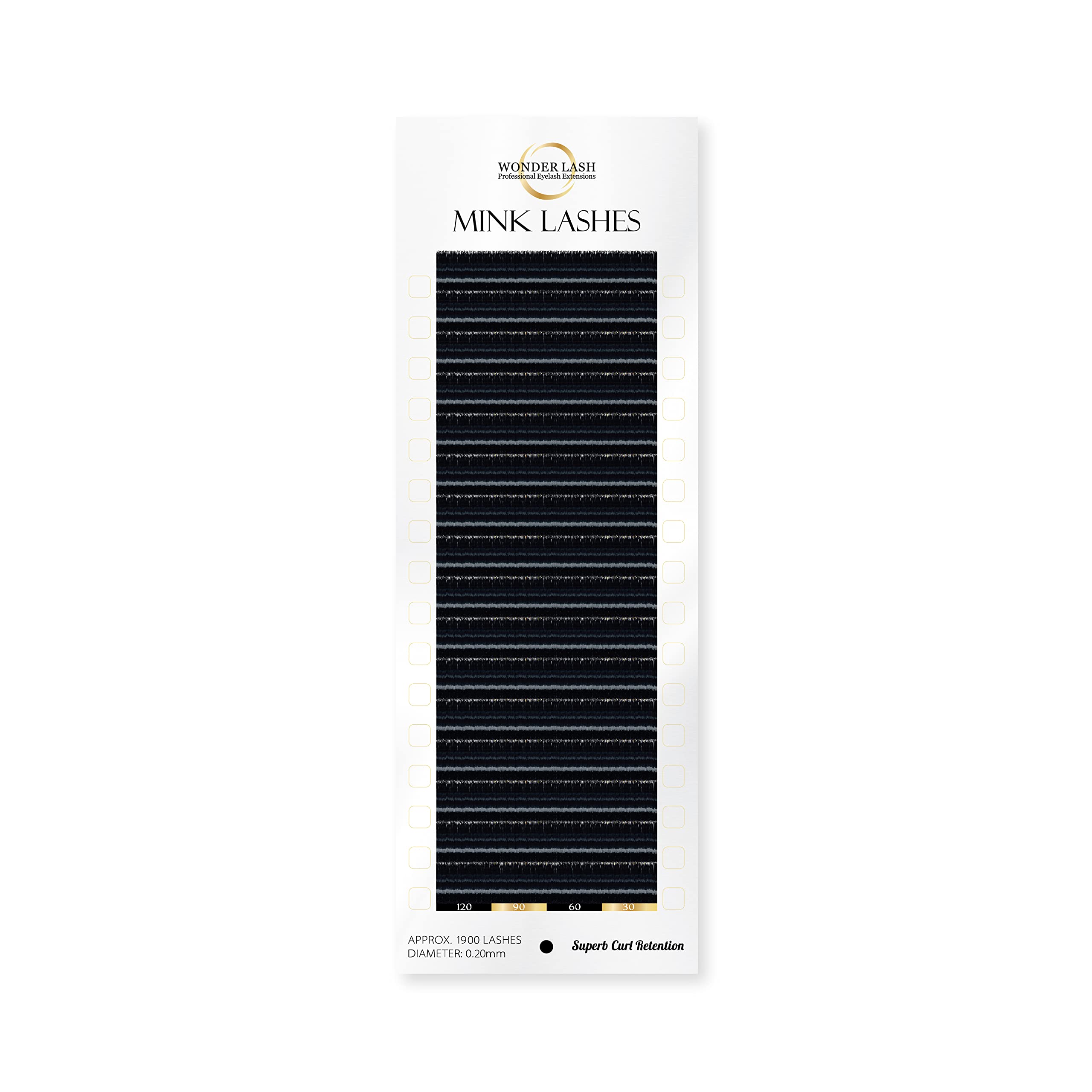 Classic Lashes 0.20 C curl 8mm Faux Mink Natural Individual Wonderlash Professional Eyelash Extensions