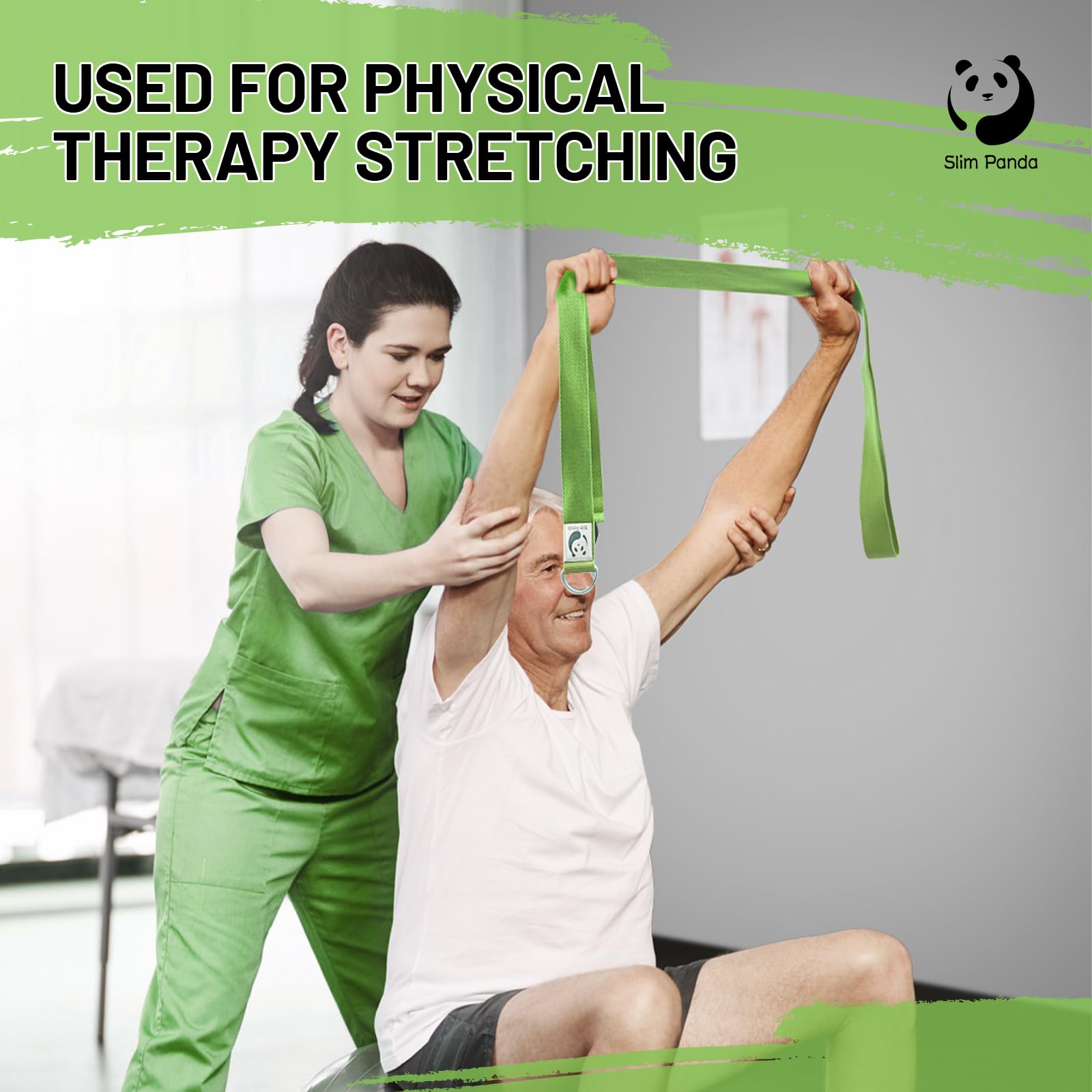 Cinghia Per Tappetino Yoga Slim Panda - Portatappetino In Cotone Regolabile Per Stretching - Foto 9