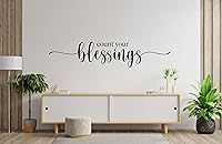 Vista 1 de Calcomanía de vinilo religioso para pared, cita inspiradora, cuenta tus bendiciones, decoración para el hogar o la iglesia para dormitorio, sala