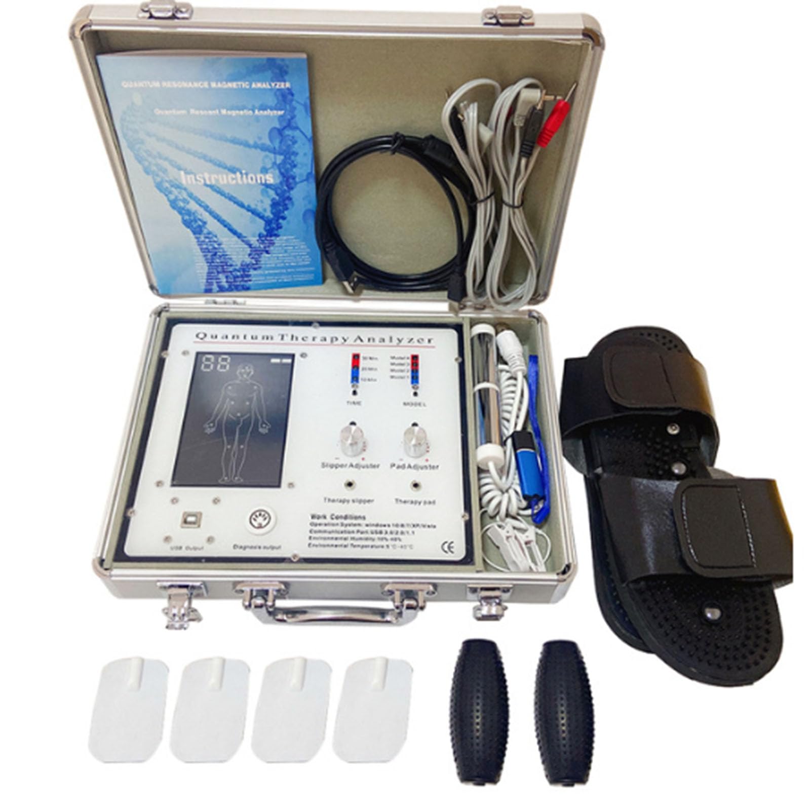 Quantum Resonanz Magnetisch Analysator Set, Hand-Touch-Körpergesundheitsanalysator, 3D-dynamische Mehrsprachige Ganzkörperunterstützungsfür Zuhause Und Büro