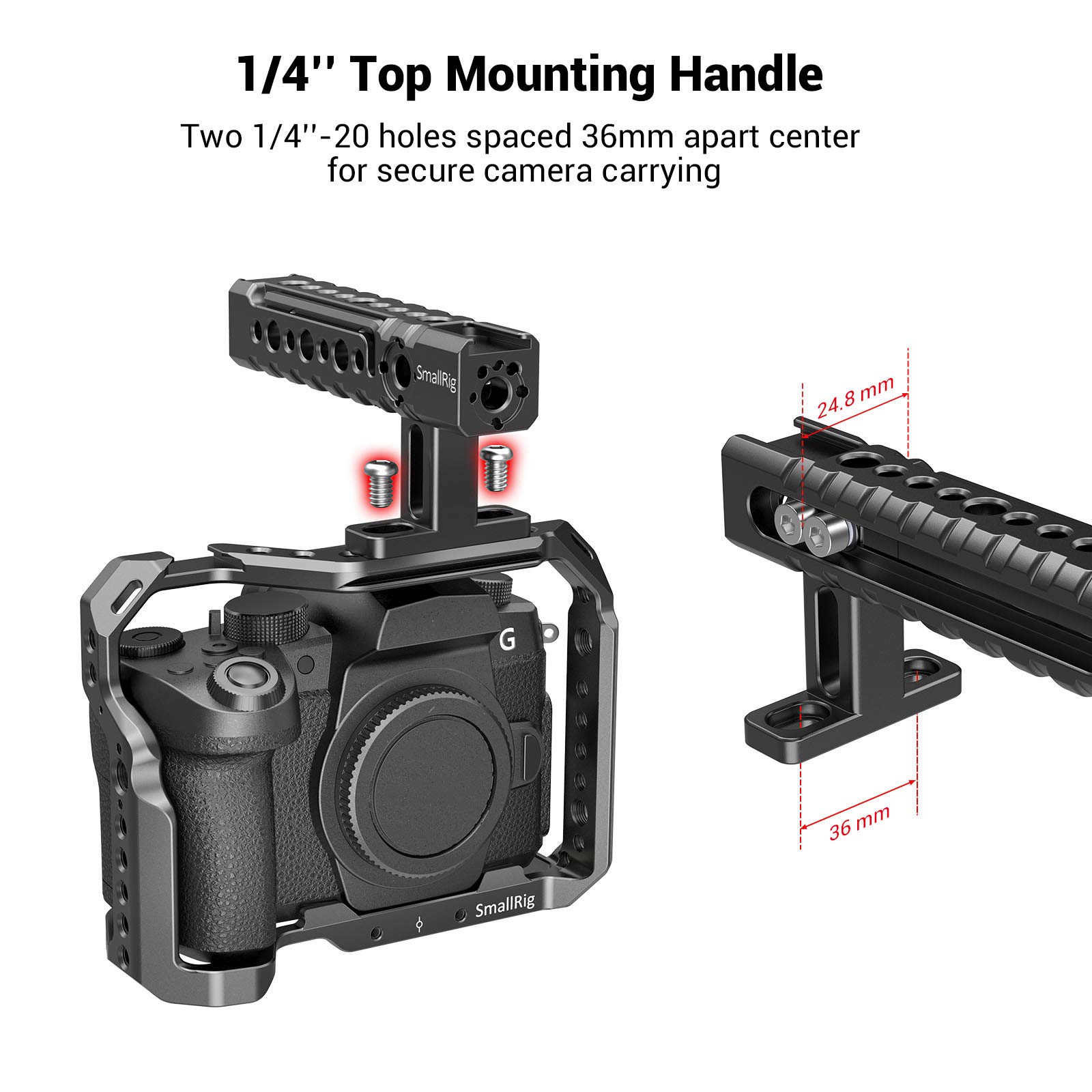 SMALLRIG Camera Top Handle with Mounting Points and builtin Shoe