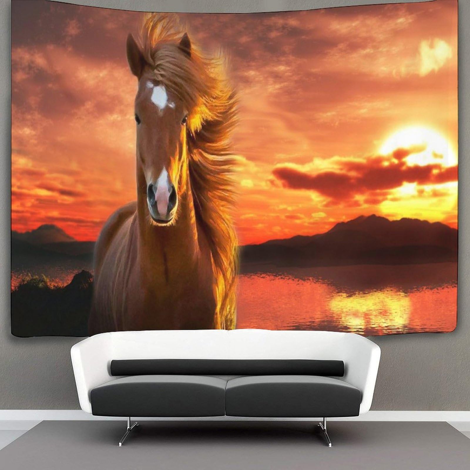 kaiyun Animal Tapestry Horse Wall Hanging Tapestries for Bedroom Living Room Apartment Dorm Decorations Wall Art Decor 180cmx230cm