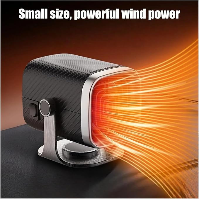 Calefactor Eléctrico Portátil para Auto 12V con Base Giratoria miniatura 9