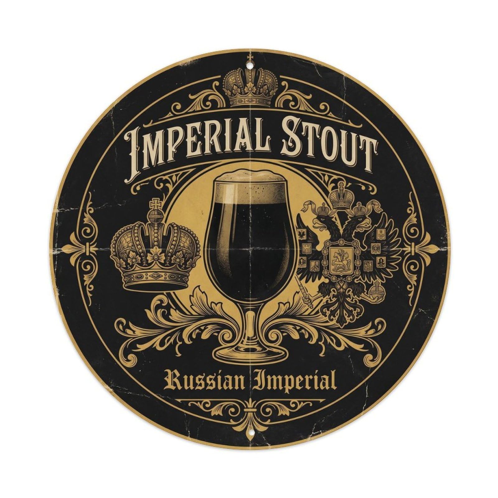 Traditional Imperial Stout Tavern Culture Sour Brew Metal Tin Sign