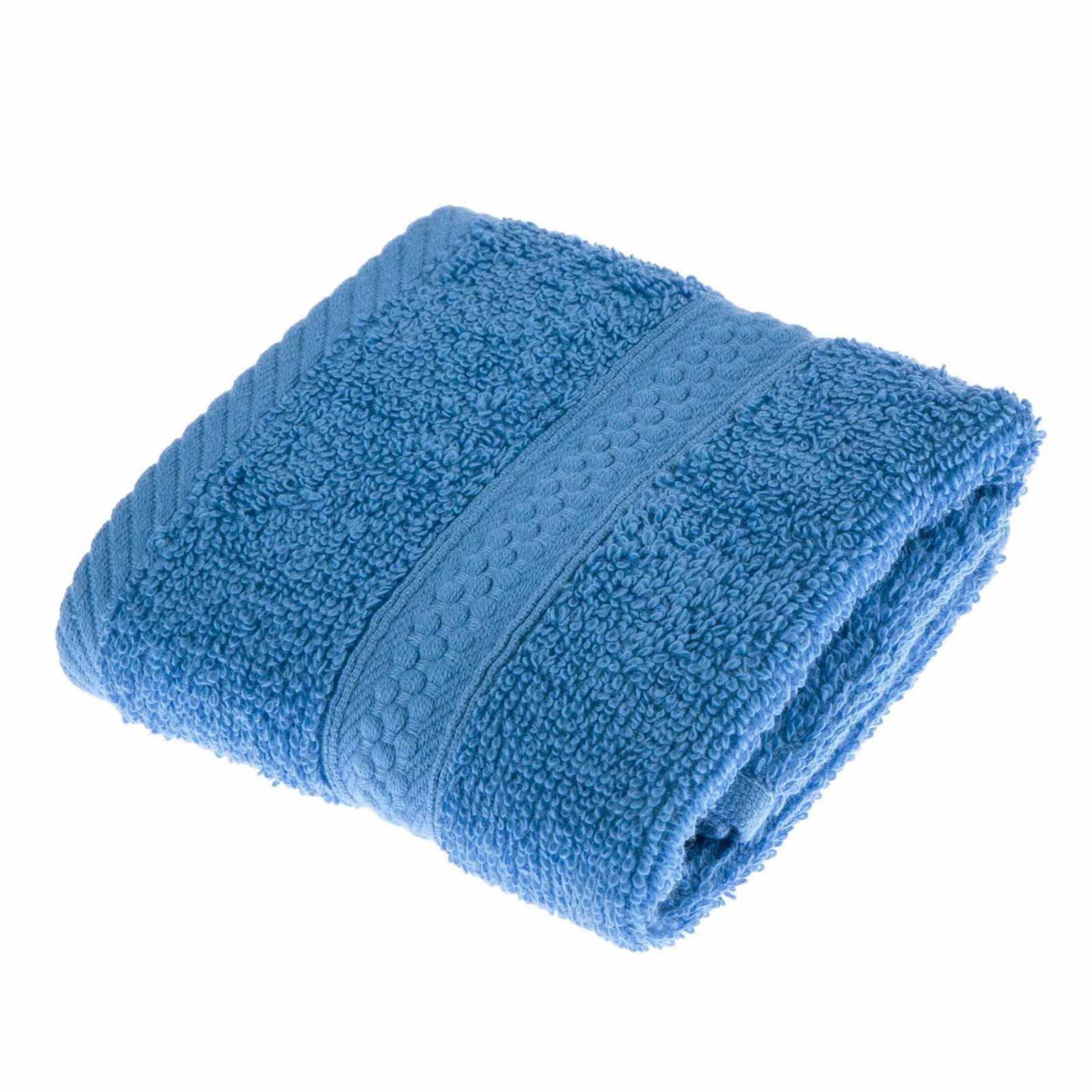 HOMESCAPES Light Blue Turkish Cotton Set of 4 Face Cloths Flannel Super Soft Thick & Absorbent 500 GSM Towel Heavy Weight for everyday Luxury — view 280