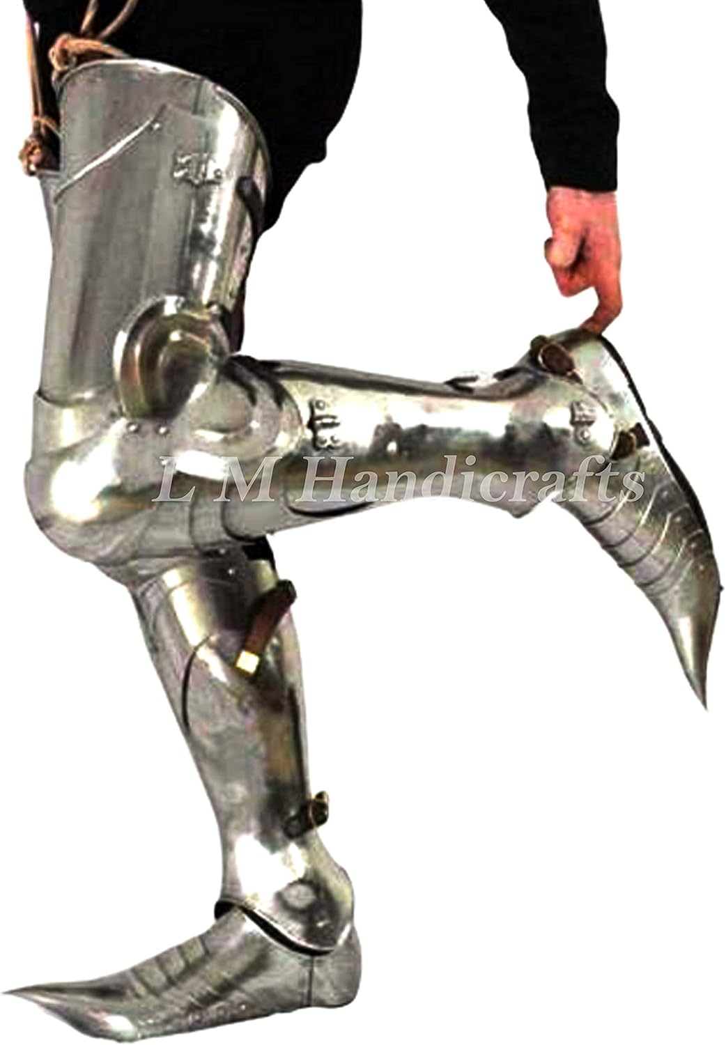 Medieval Knight Leg Armor Wearable Fully Functional Armor Shoes LARP Guard Steel greaves cosplay knight