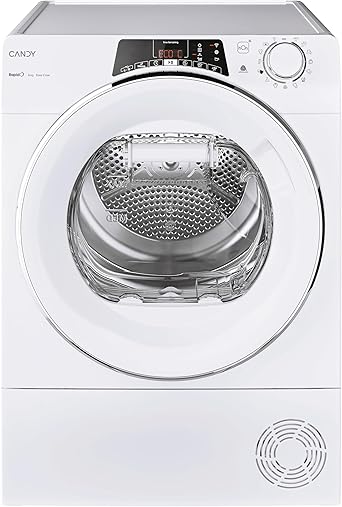 Candy RapidÓ ROE H8A2TCEX-S Heat Pump Dryer 8 kg, Wi-Fi, Alexa and Google Home, 7 Quick Programs, Easy Case Drawer, Class A++, White