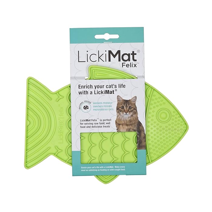 Buy Lickimat Felix, FishShaped Cat Slow Feeders Lick Mat, Boredom