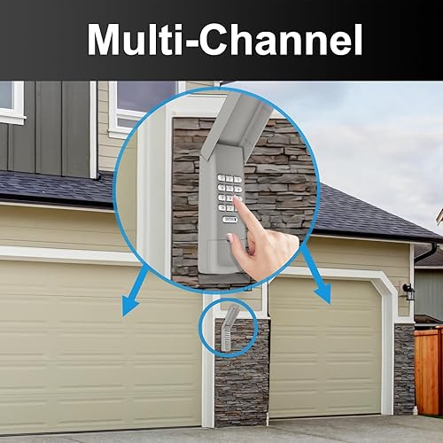 Miniatura 6 de Abridor universal de puerta de garaje, teclado remoto compatible con Liftmaster Chamberlain Craftsman abridor con botón de aprendizaje morado,