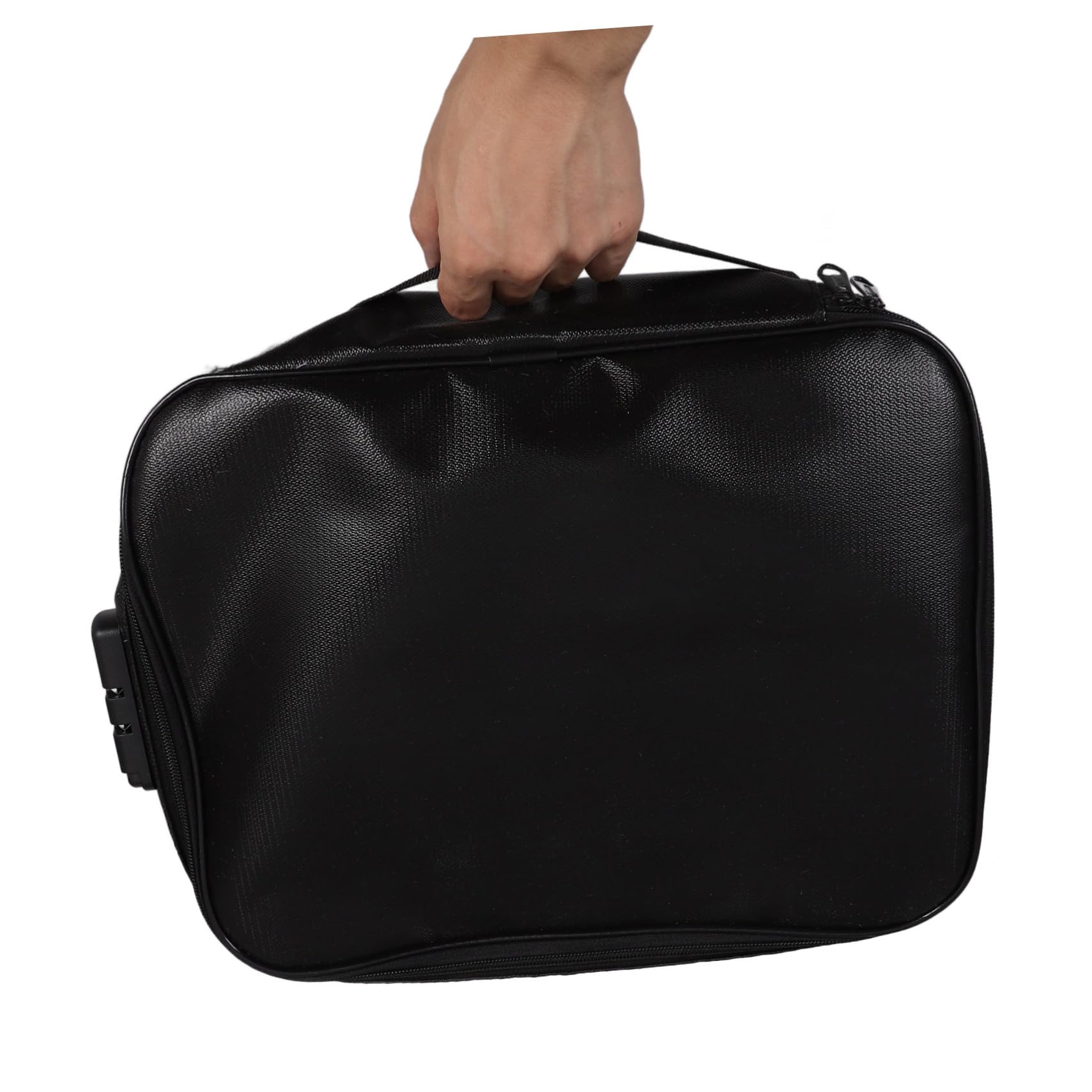 Sacchetto Ignifugo per Documenti Multi Strato in Fibra Nera | Uso Viaggio e Quotidiano, Design Elegante e Resistente, Organizer Portatile Chiusura Sicura