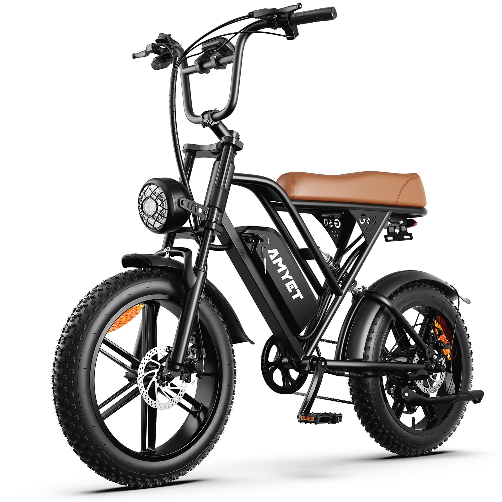 AMYET V9-G60 Electric Bike for Adults, 48V 20Ah(960WH) Ebike with Removable Battery, 20" Fat Tire E Dirt Bike,Dual Shock Absorber, Adults Electric Bike for Mountains, Snow, Sand, Road