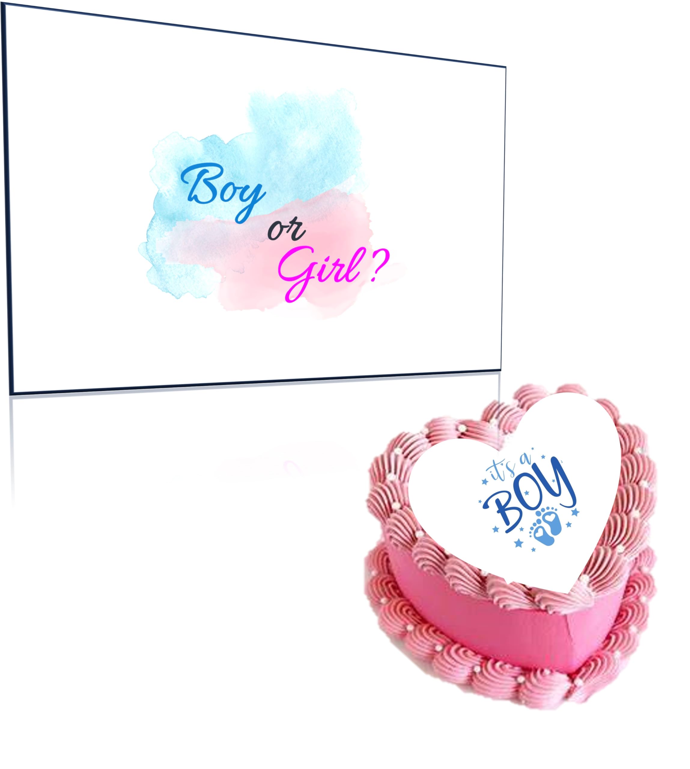 Amazon.com: Burn away cake, gender reveal edible images cake