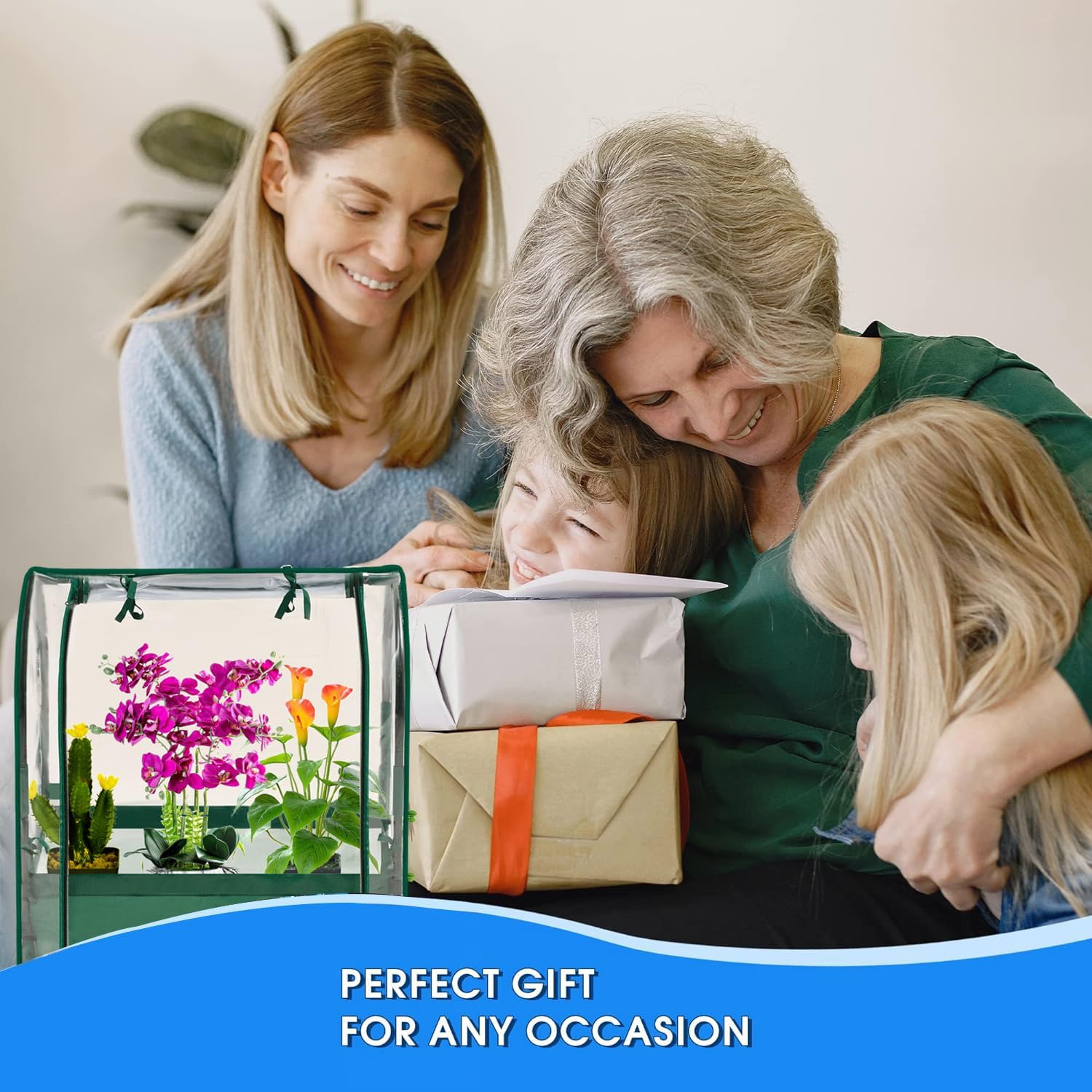 Purlyu Mini Tabletop Garden Greenhouse Nursery Plant Cover Tent Humidity Domes for Indoor and Outdoor Home Gardening Germination and Seedling Propagation - 28x20x28 Inches(PLGH7050PD)