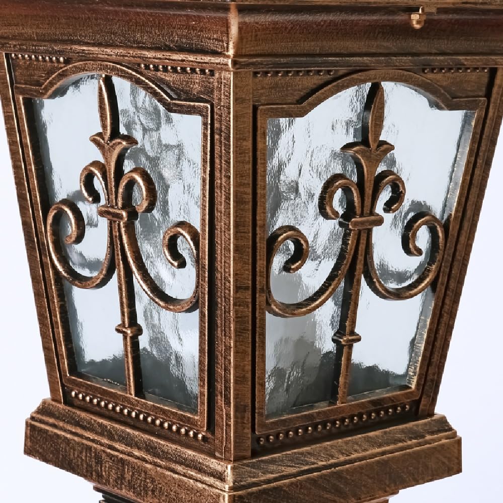 Mosiężna lampa słupkowa Nostalgia