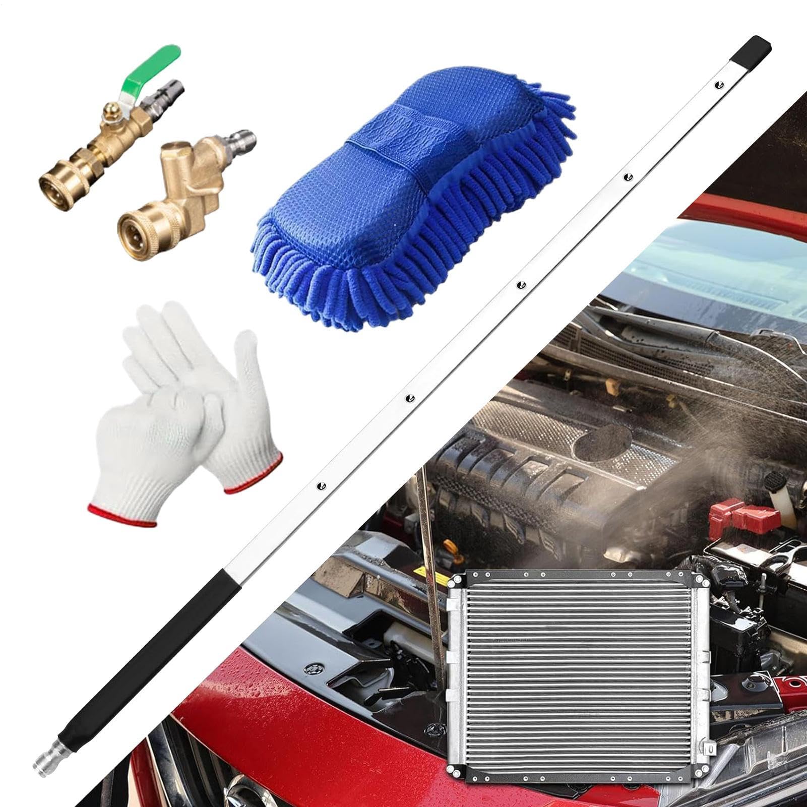 Asta Pulitrice per Radiatori Lavaggio e Pulizia per Radiatori | Attrezzo Di Lavaggio 61 Cm Con Ugelli E Per Impianti Hvac Auto Camion Camper Casa