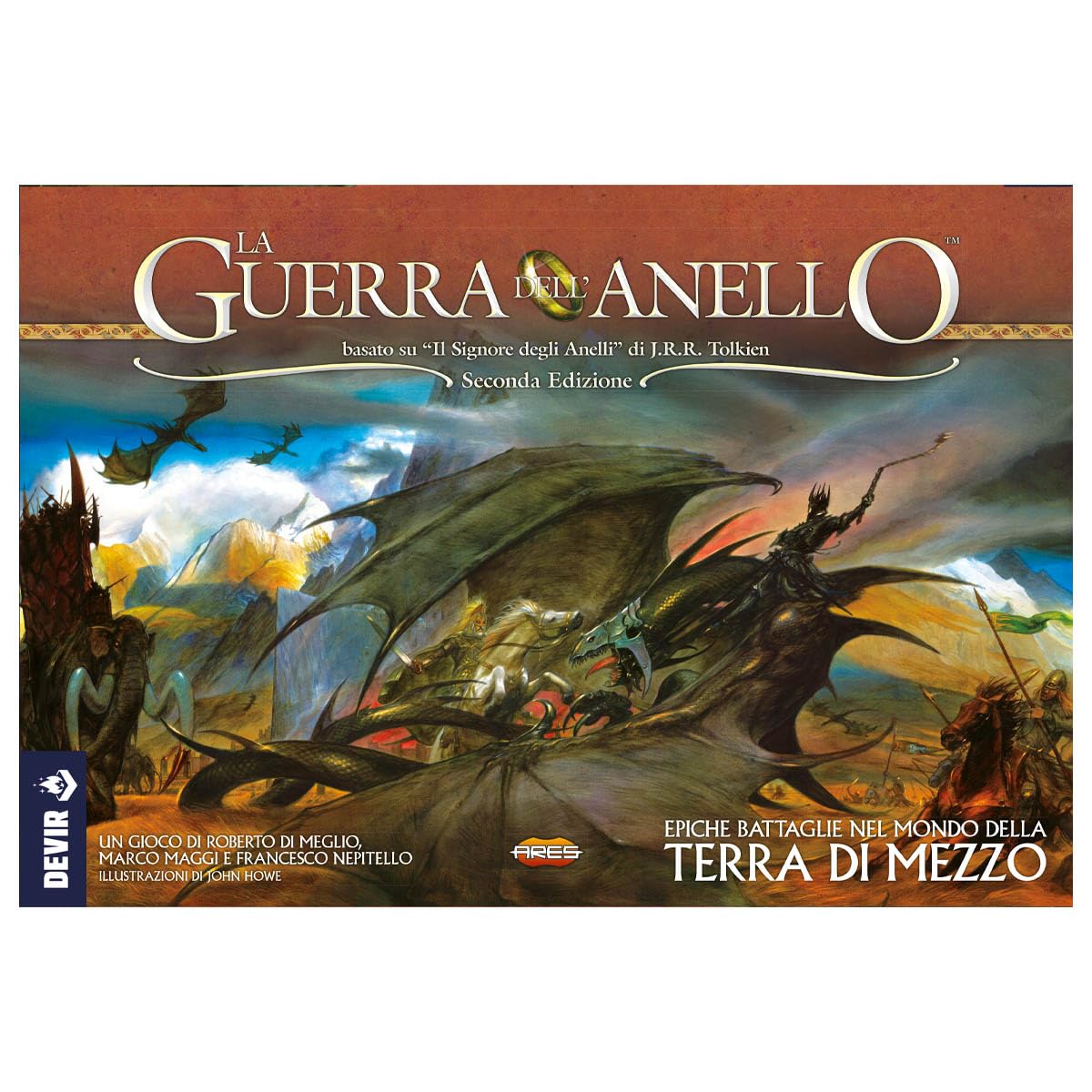 DEVIR Guerra dell'Anello, Il Pluripremiato Gioco Asimmetrico Ispirato al Romanzo di Tolkien, Gioco da Tavolo per 2-4 Giocatori, Edizione in Lingua Italiana