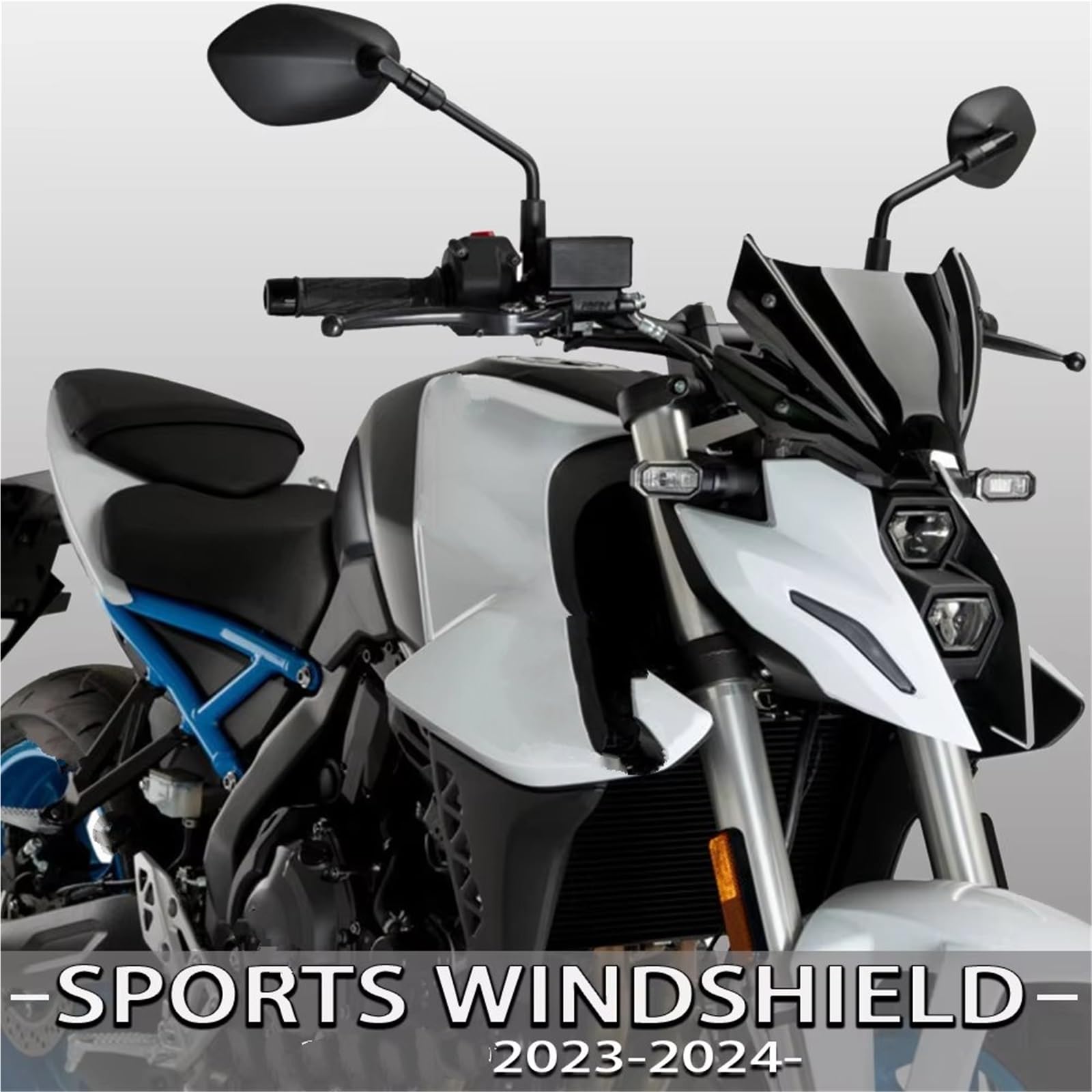 Deflector de Parabrisas para Suzuki para GSX-8S para GSX8S 2023 2024 Accesorios de Motocicleta Sports Touring Visera Deflector de Parabrisas Deflector cupula Moto(Black)