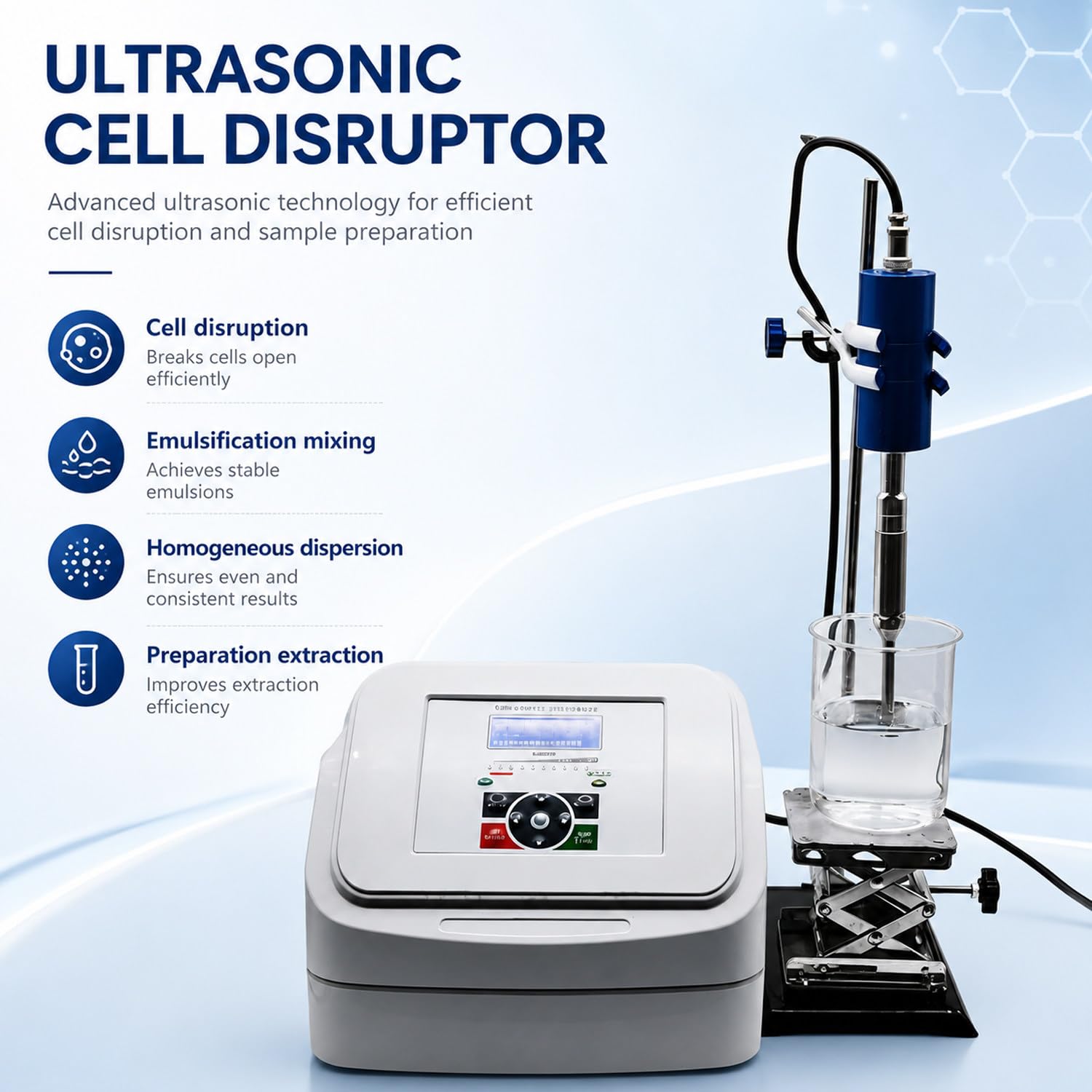 Szybki homogenizator ultradźwiękowy, laboratoryjny homogenizator cyfrowy 4mmprobe