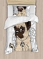 Vista 119 de Ambesonne Juego de funda de edredón de pesca, lubina de boca grande atrapando un bocado en espray de agua, imagen salvaje, juego de cama decorativo