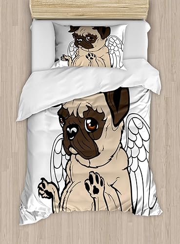 Miniatura 119 de Ambesonne Juego de funda de edredón de pesca, lubina de boca grande atrapando un bocado en espray de agua, imagen salvaje, juego de cama decorativo