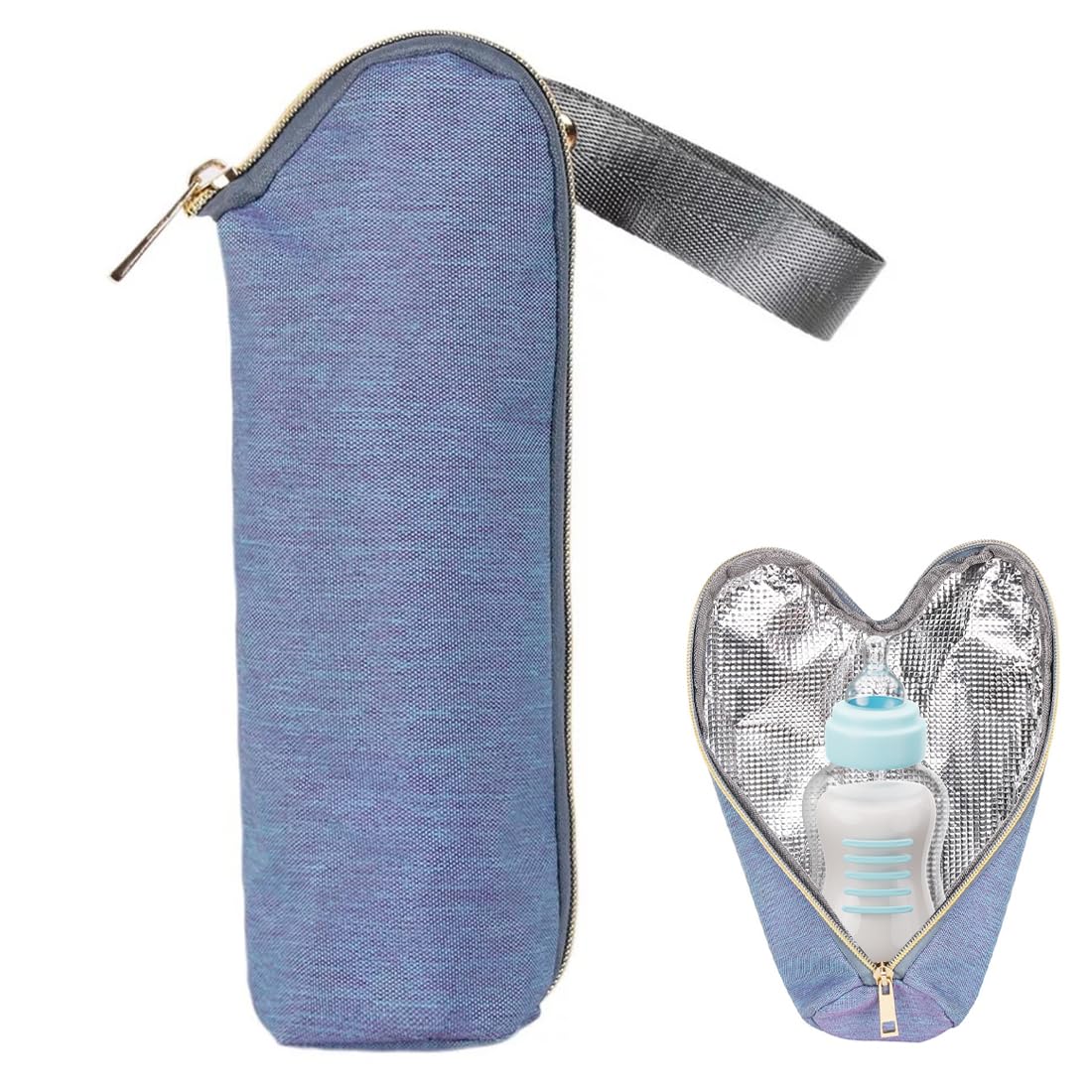XPEX Borsa Termica Isotermica per Biberon e Neonato - Borsa Termica con Strato Isolante per Allattamento（Viola）