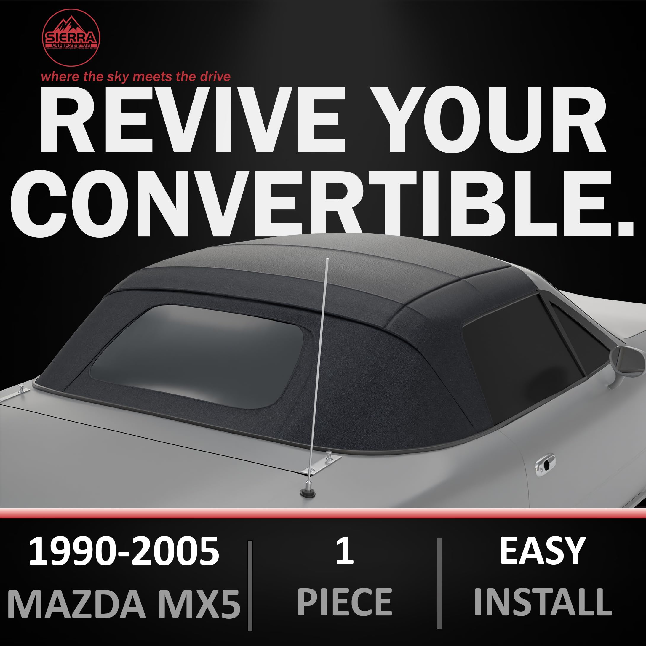Amazon | Sierra Auto Tops 交換用 コンバーチブル ソフトトップ 
