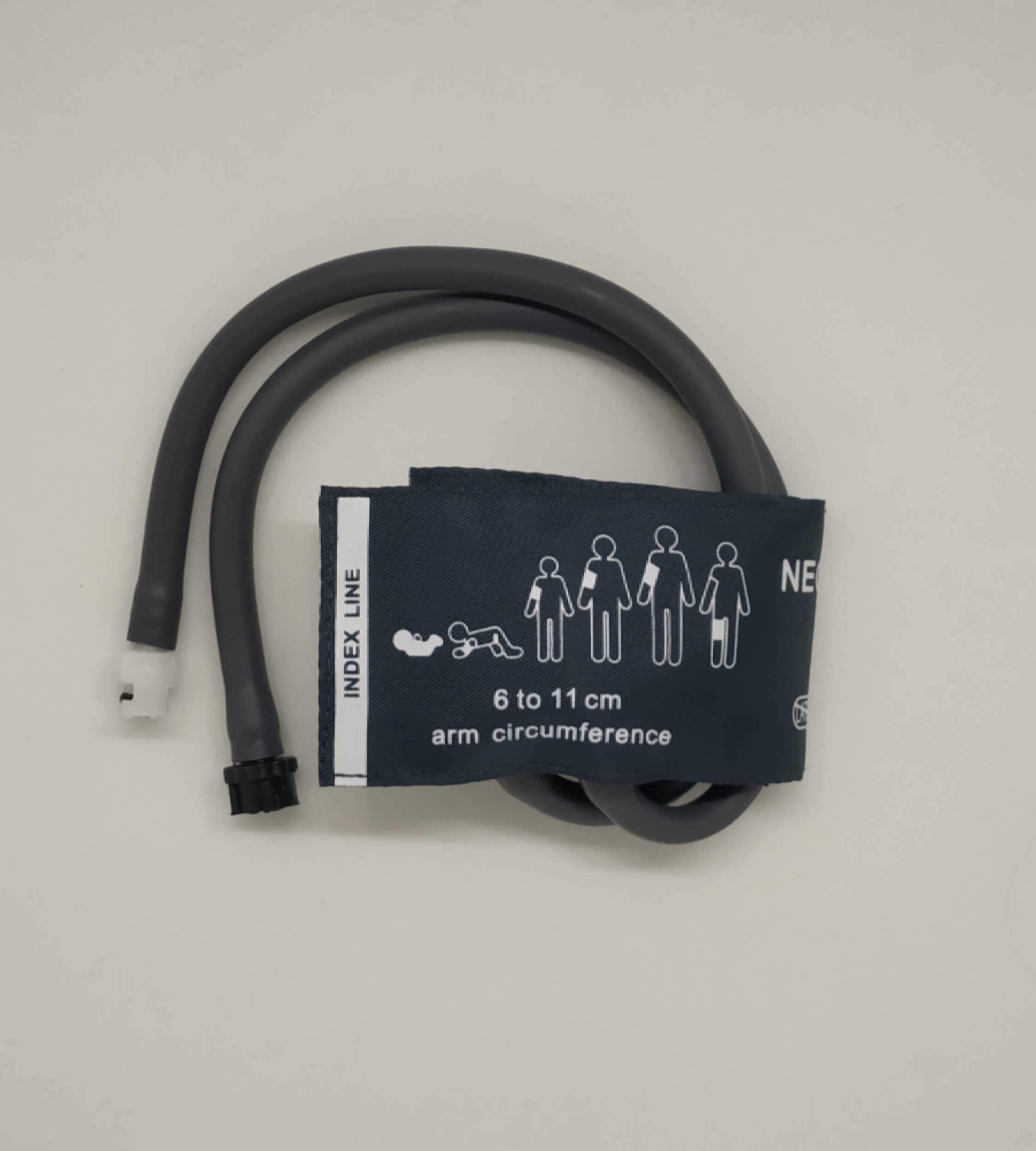 Biometric Cables Nibp Cuff Neonatal Double Tube Size (Green, 6-13 Cm) Compatible with Datex-image-35